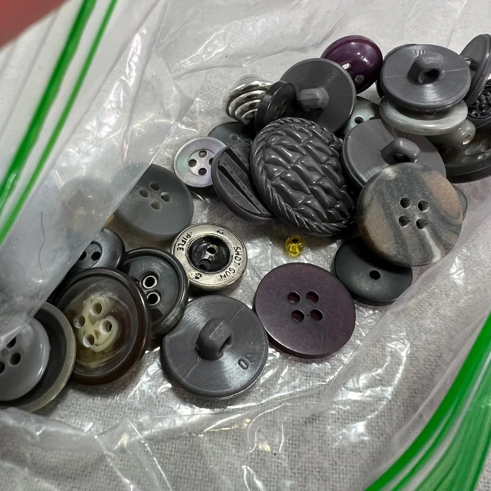 3 Lbs Vintage Button Lot Color Sorted Estate Find 1930s-Modern Bulk Sewing Craft
